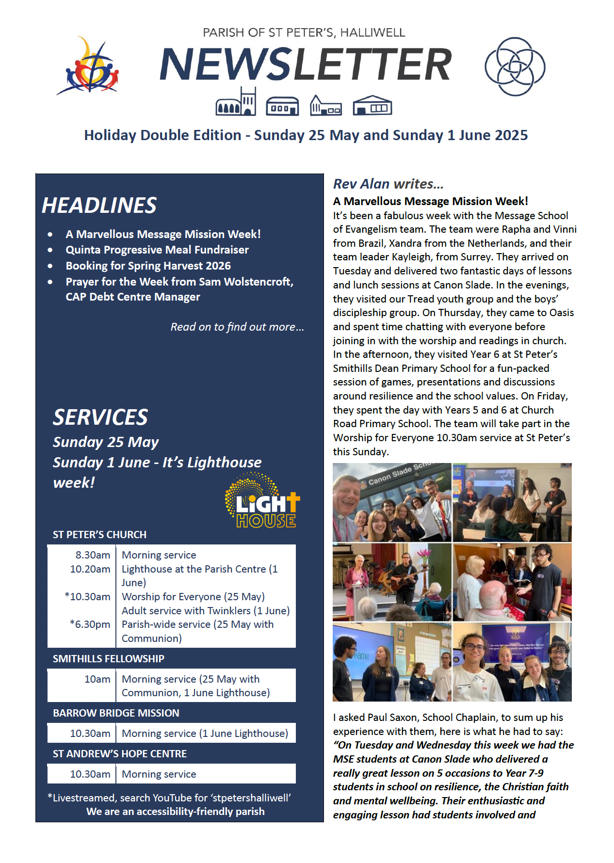 Latest Newsletter front page